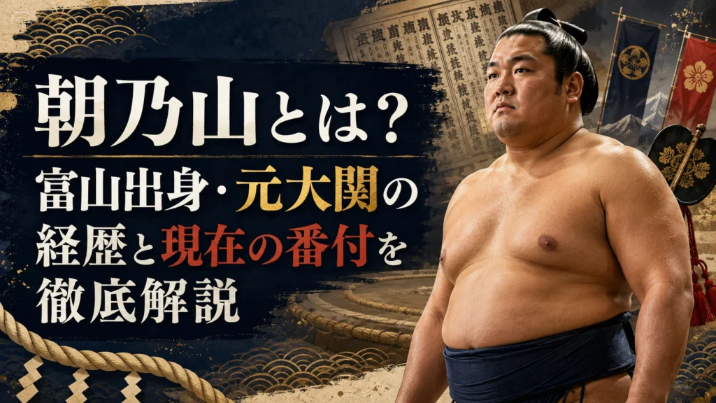 朝乃山とは？富山出身・元大関の経歴と現在の番付を徹底解説