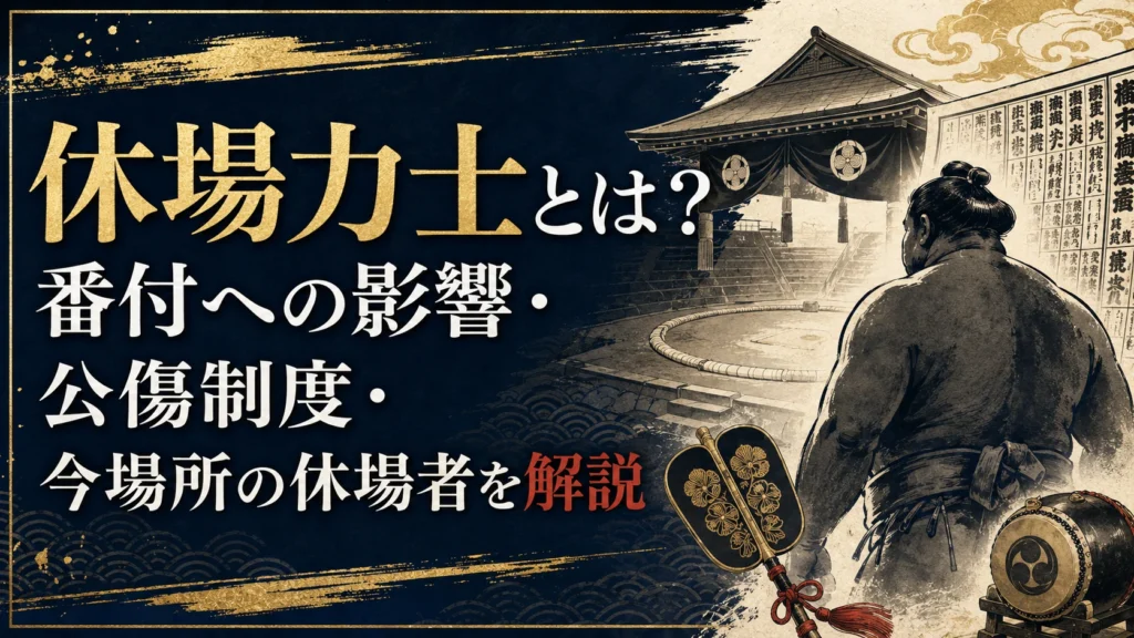 休場力士とは？番付への影響・公傷制度・今場所の休場者を解説