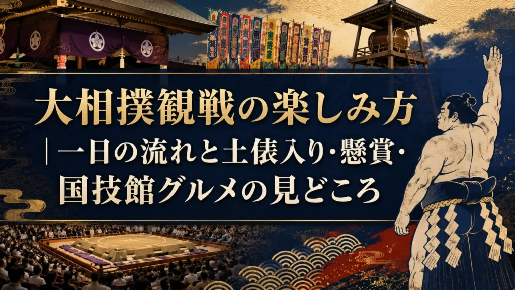 大相撲観戦の楽しみ方｜一日の流れと土俵入り・懸賞・国技館グルメの見どころ