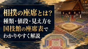 相撲の座席とは？種類・値段・見え方を国技館の座席表でわかりやすく解説