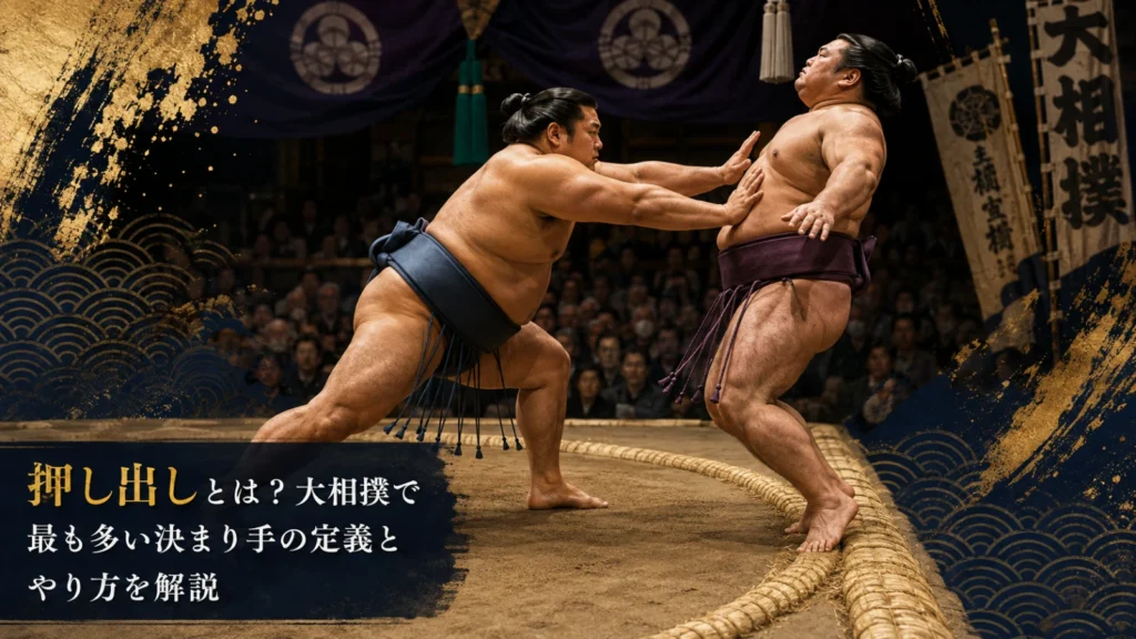 押し出しとは？大相撲で最も多い決まり手の定義とやり方を解説