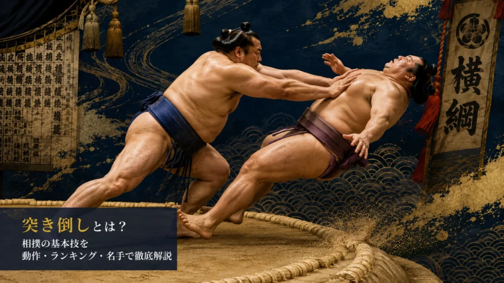 突き倒しとは？相撲の基本技を動作・ランキング・名手で徹底解説