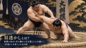 肩透かしとは？相撲の決まり手の動きと引き落としとの違い｜「肩透かしを食う」の元の技