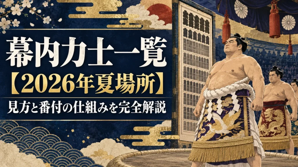 幕内力士一覧【2026年夏場所】見方と番付の仕組みを完全解説