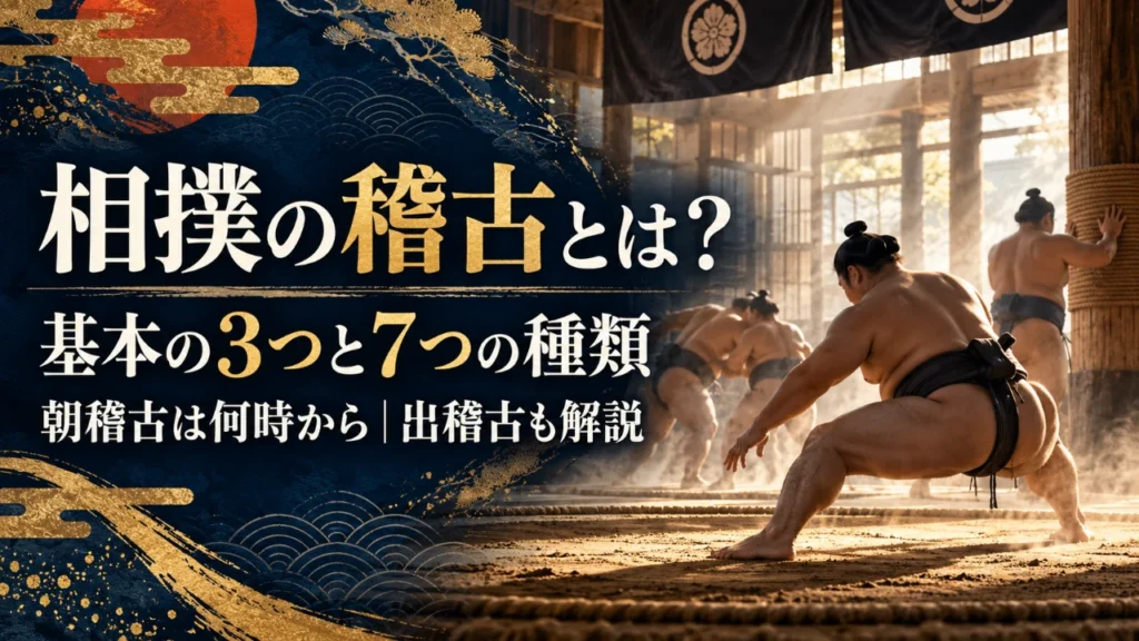 相撲の稽古とは？基本の3つと7つの種類・朝稽古は何時から｜出稽古も解説