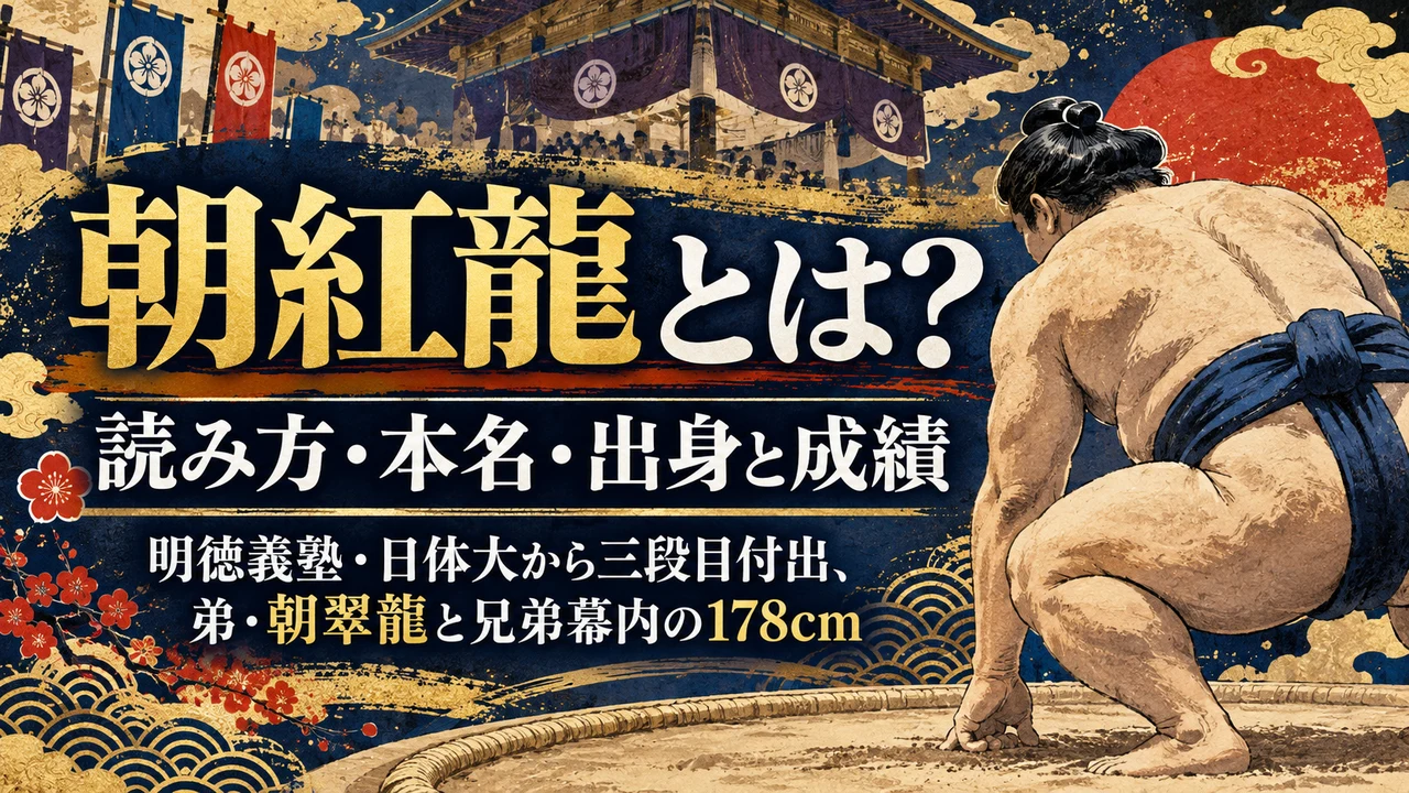 朝紅龍とは?読み方・本名・出身と成績|明徳義塾・日体大から三段目付出、弟・朝翠龍と兄弟幕内の178cm