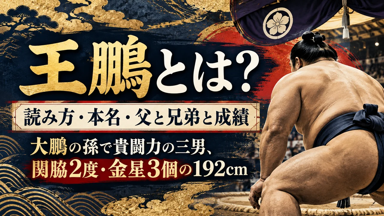 王鵬とは?読み方・本名・父と兄弟と成績|大鵬の孫で貴闘力の三男、関脇2度・金星3個の192cm